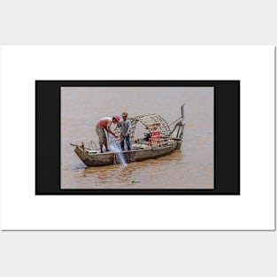 Fishing from the Mekong 2 Posters and Art